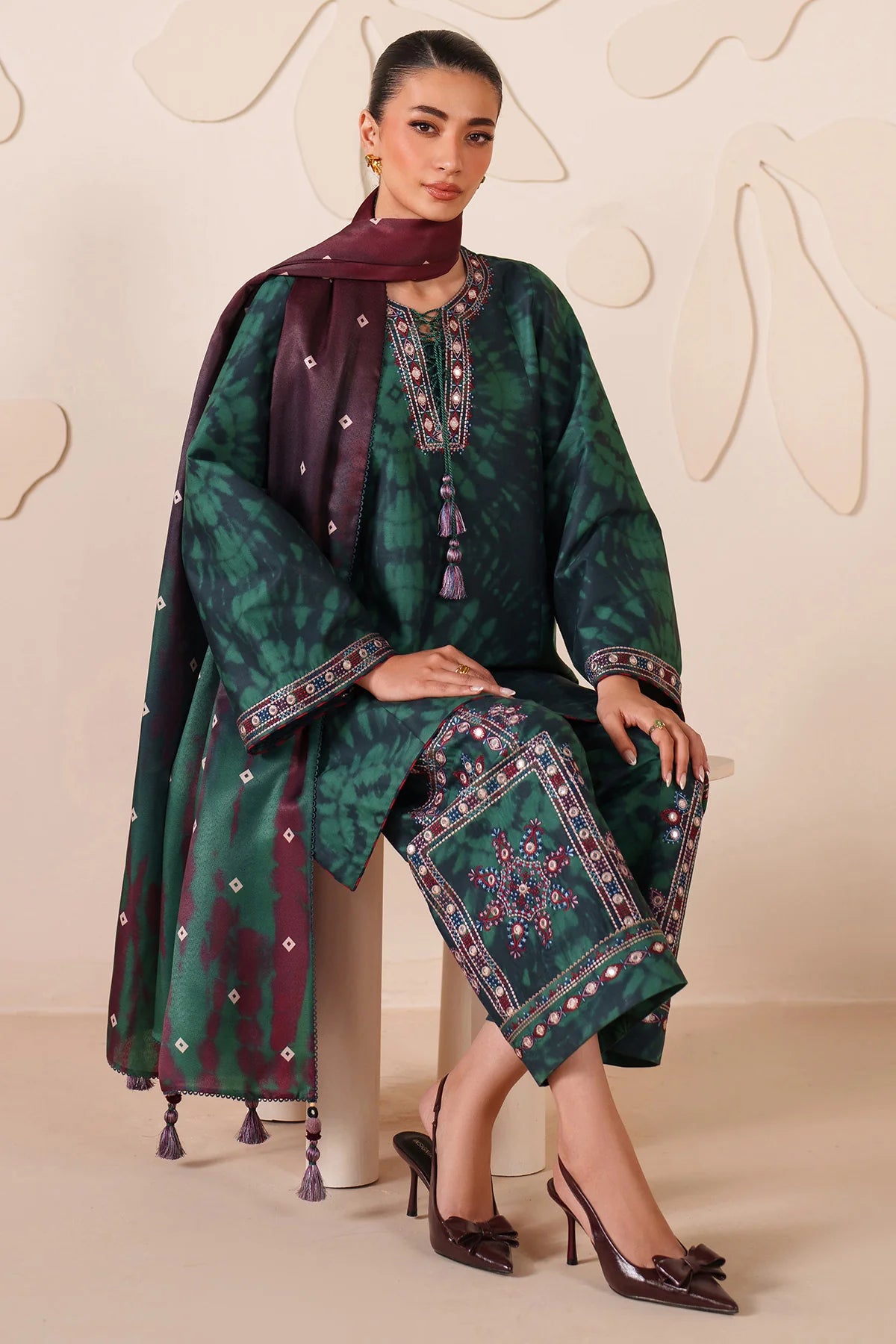 JZ-UW-D0232-0 | EMBROIDERED PREMIUM VISCOSE | Jazmin