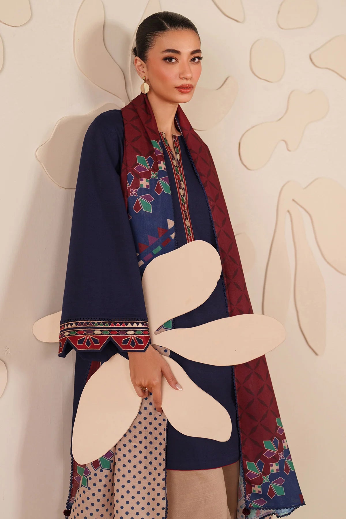 JZ-UW-D0219-0 | EMBROIDERED KHADDAR | Jazmin