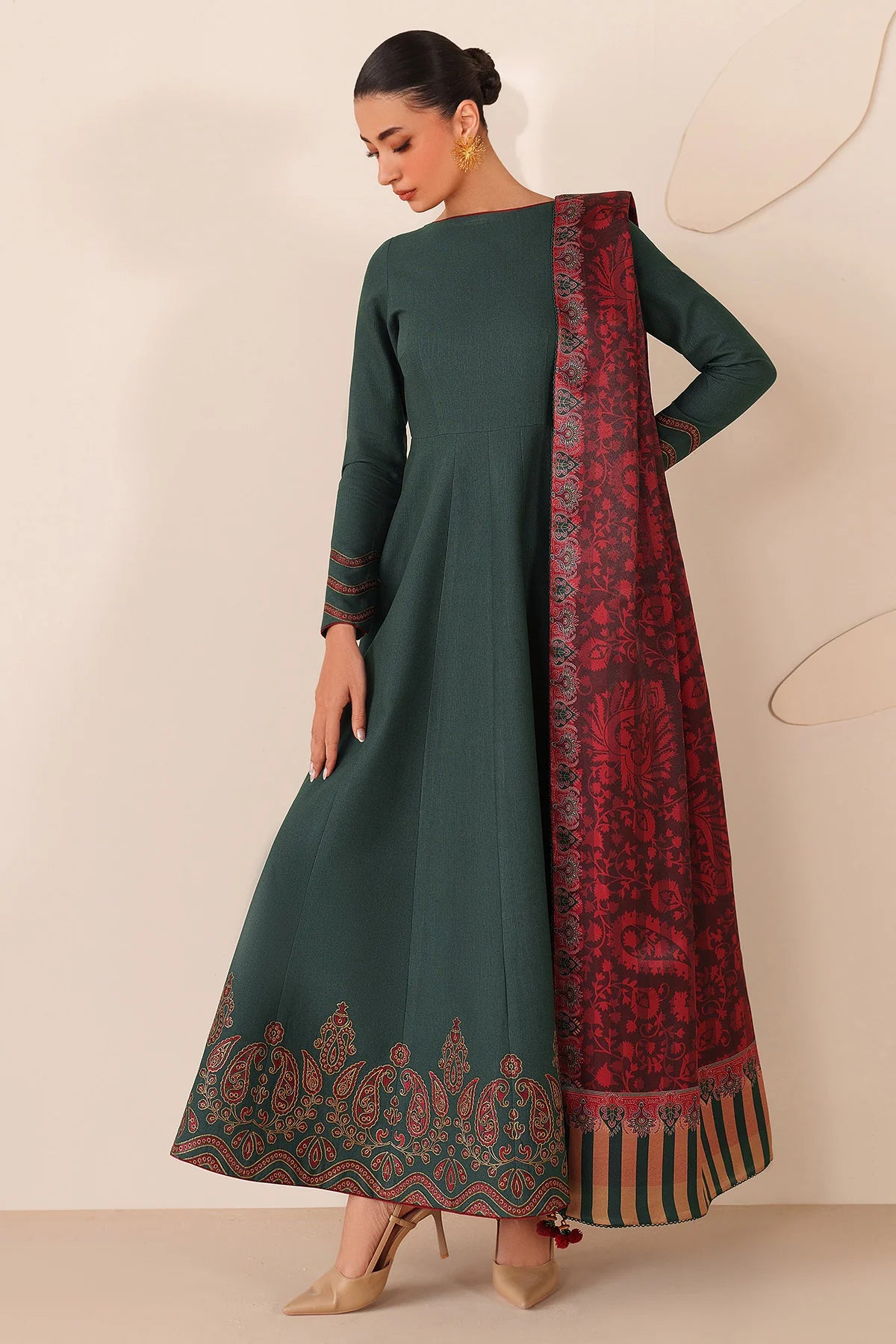 JZ-RTW-1273-1 | EMBROIDERED KHADDAR | Jazmin