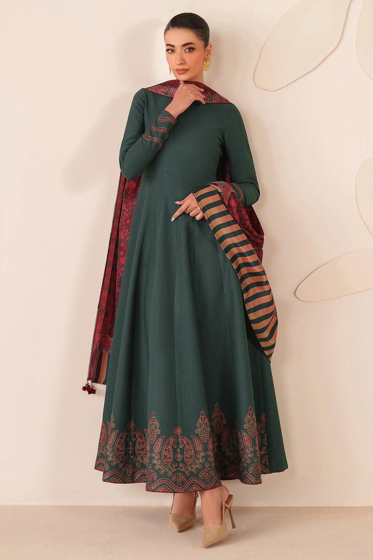 JZ-RTW-1273-1 | EMBROIDERED KHADDAR | Jazmin