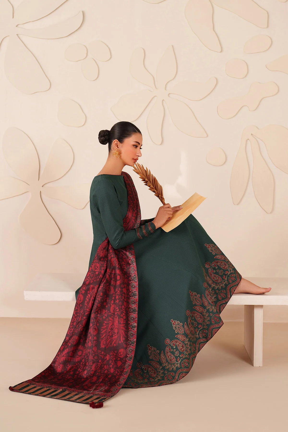 JZ-RTW-1273-1 | EMBROIDERED KHADDAR | Jazmin