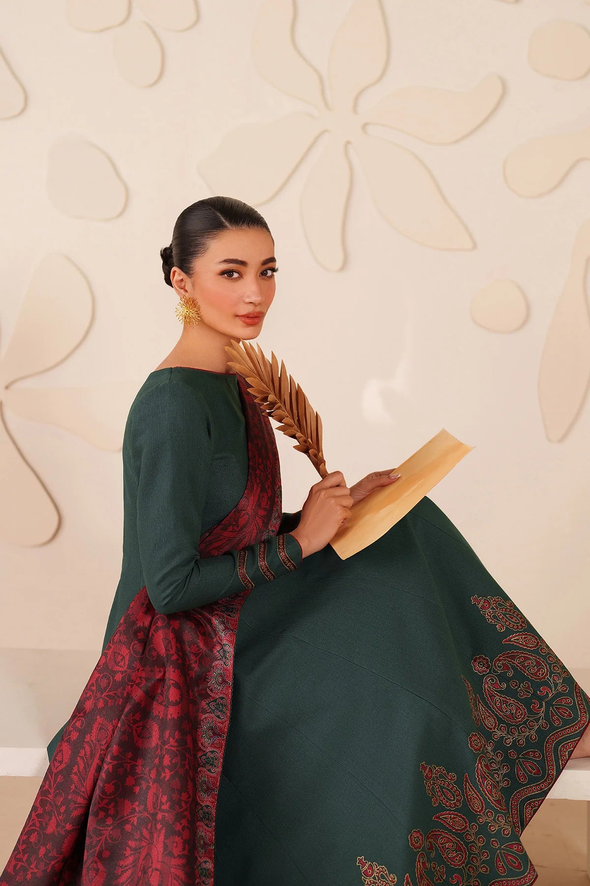 JZ-RTW-1273-1 | EMBROIDERED KHADDAR | Jazmin