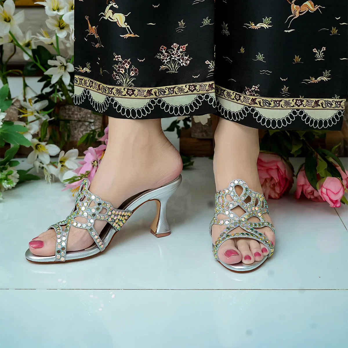 Valentina - Silver Heels | L'AMOUR | FOOTWEAR