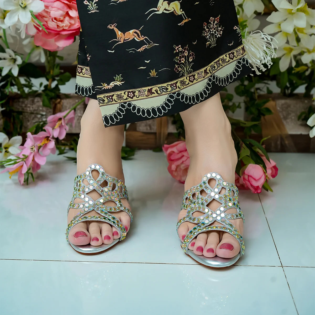 Valentina - Silver Heels | L'AMOUR | FOOTWEAR