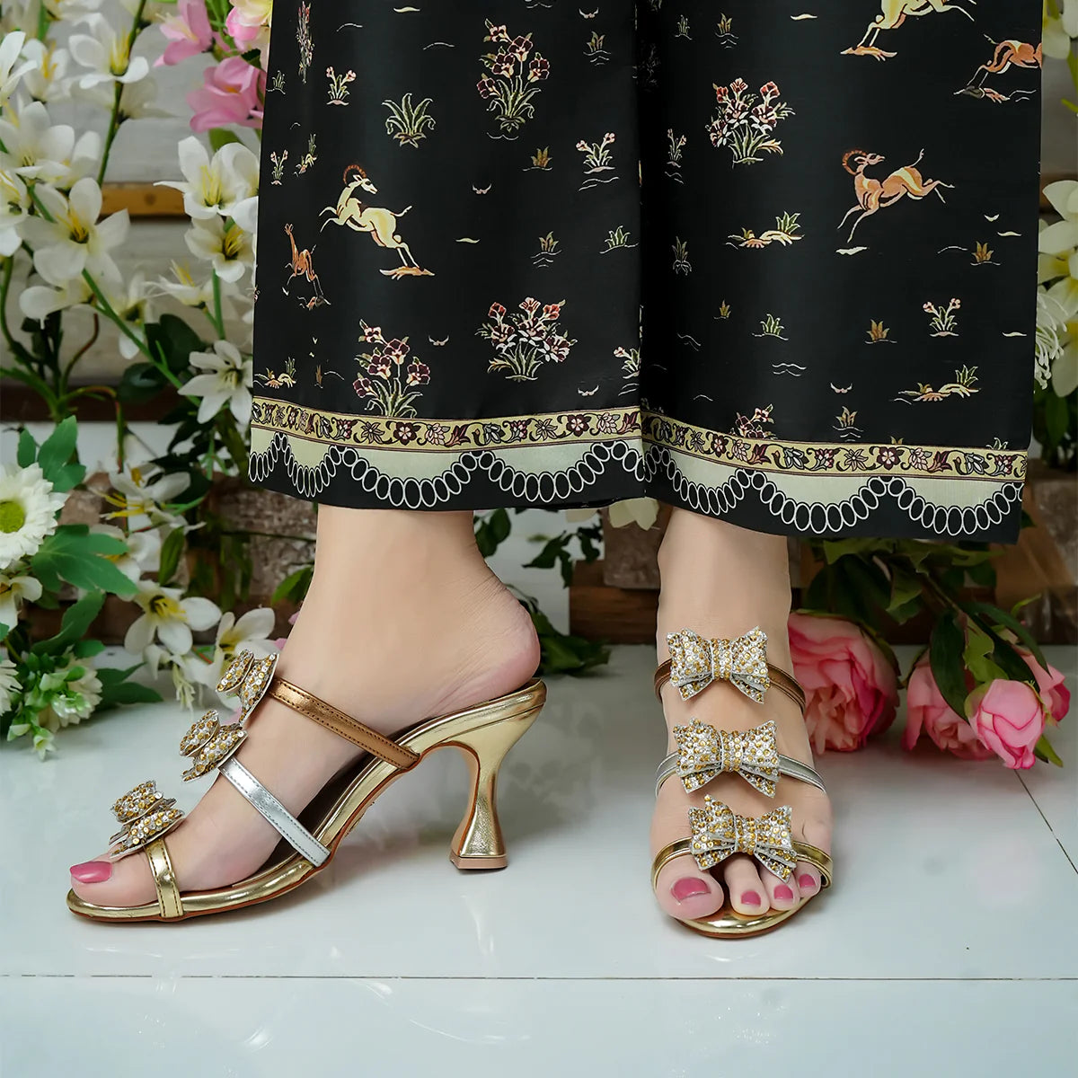 Diana - Gold Heels | L'AMOUR | FOOTWEAR