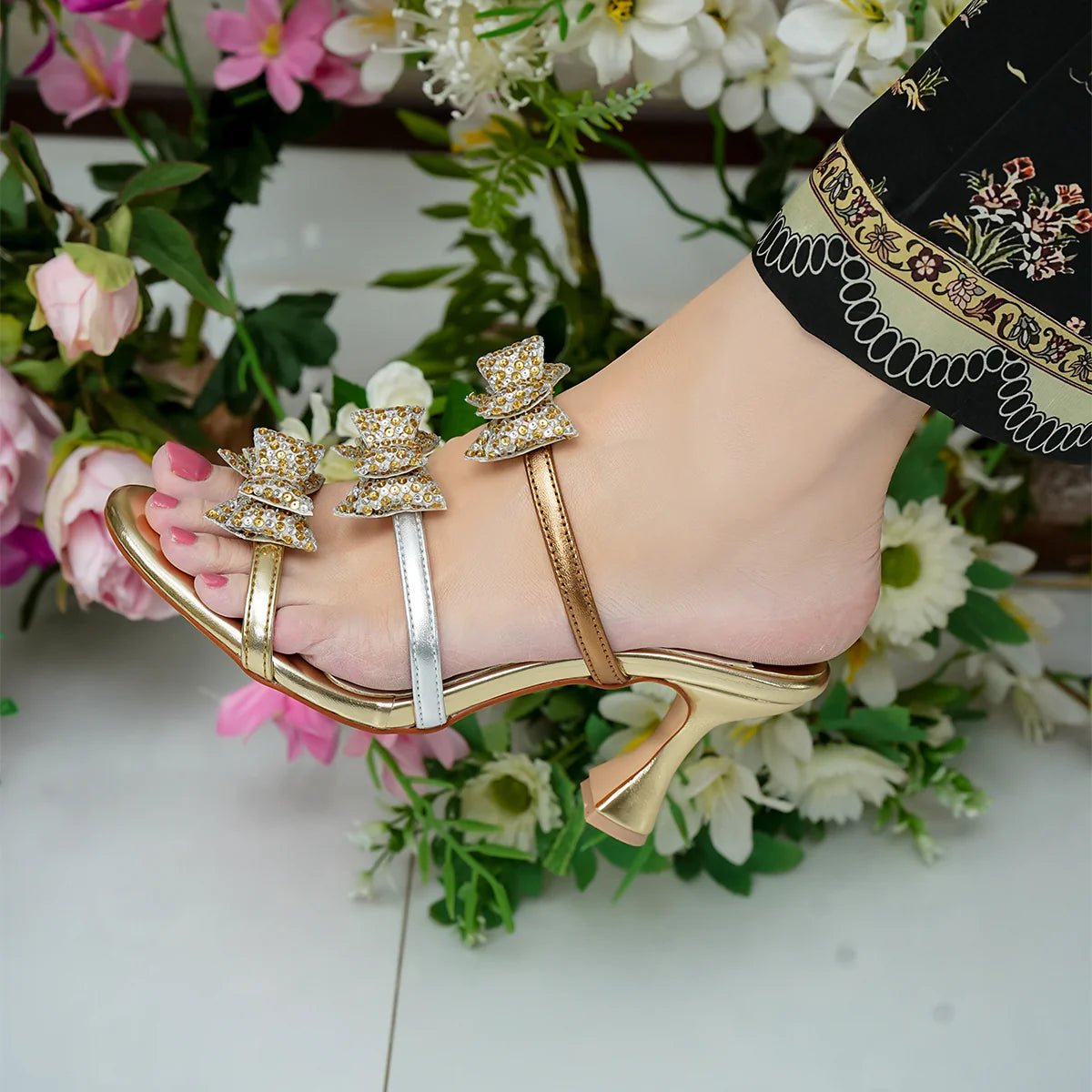Diana - Gold Heels | L'AMOUR | FOOTWEAR