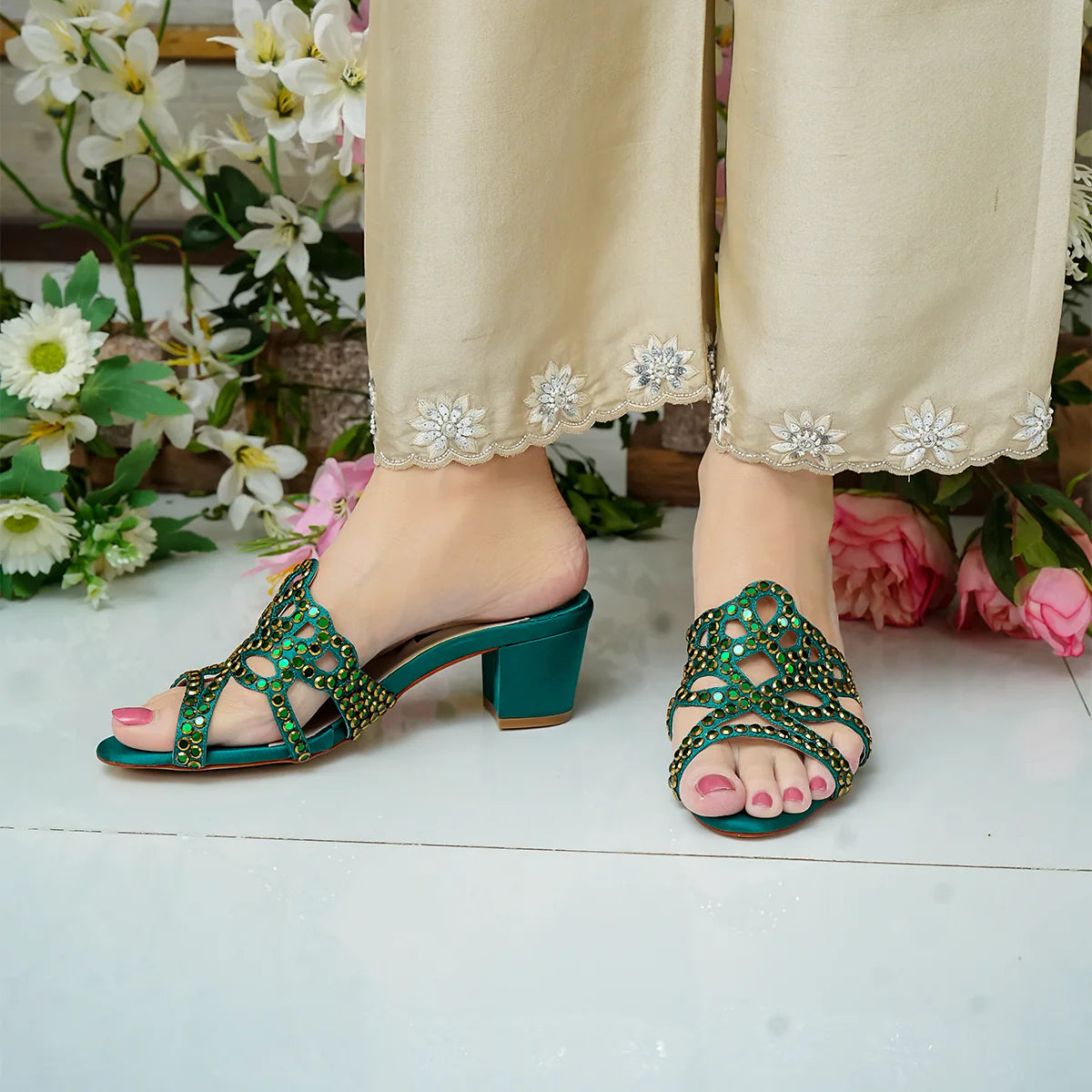 Valentina - Green | L'AMOUR | FOOTWEAR