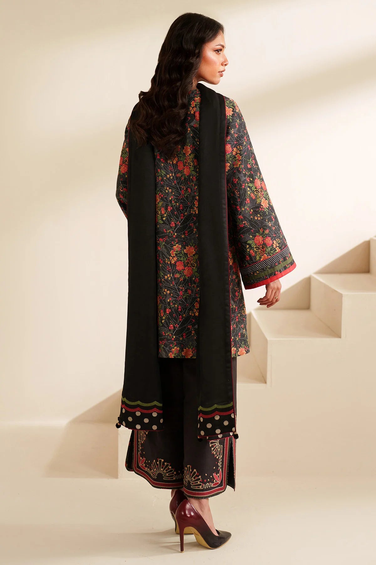 JZ-RTW-1272-1 | EMBROIDERED KHADDAR | Jazmin