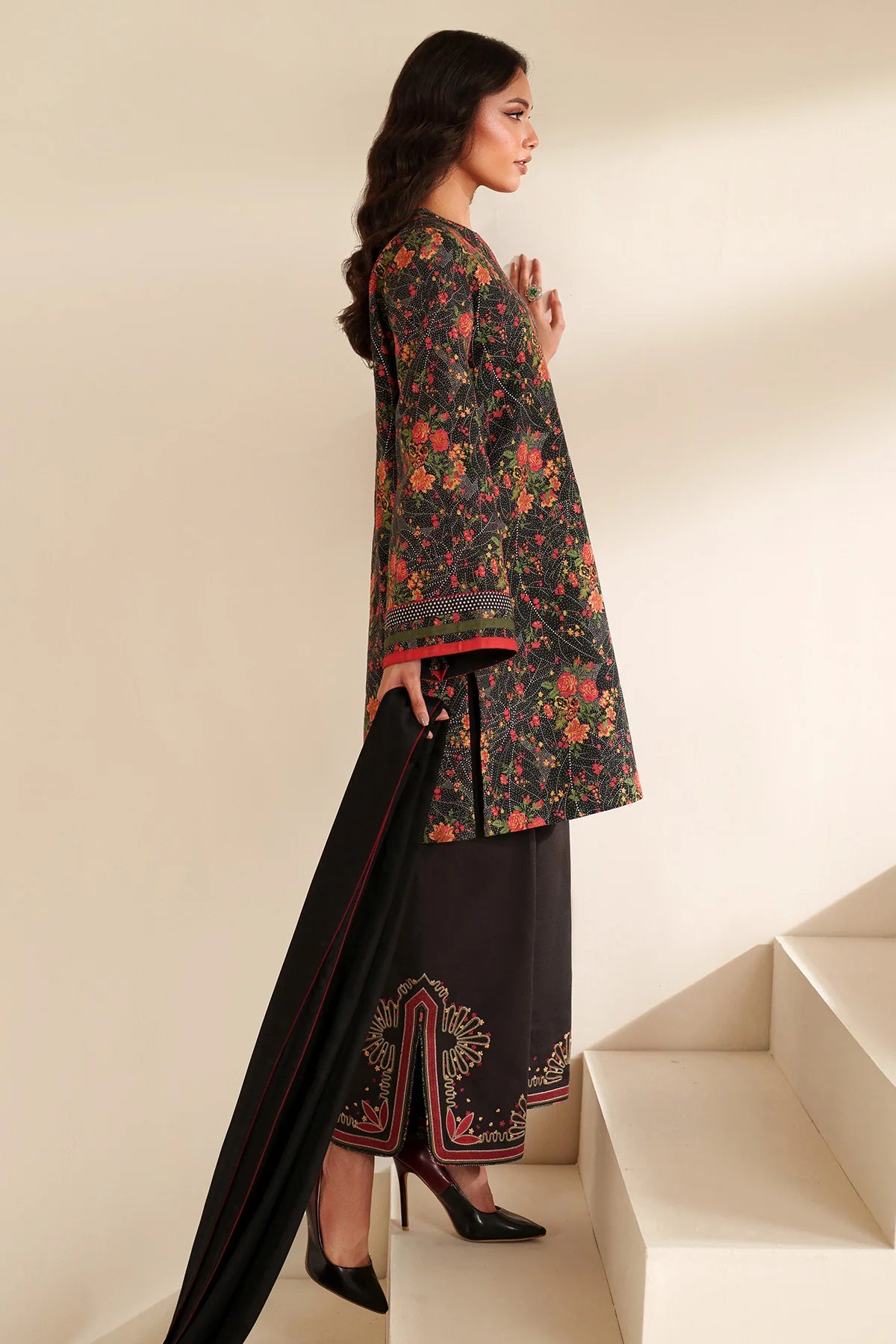 JZ-RTW-1272-1 | EMBROIDERED KHADDAR | Jazmin