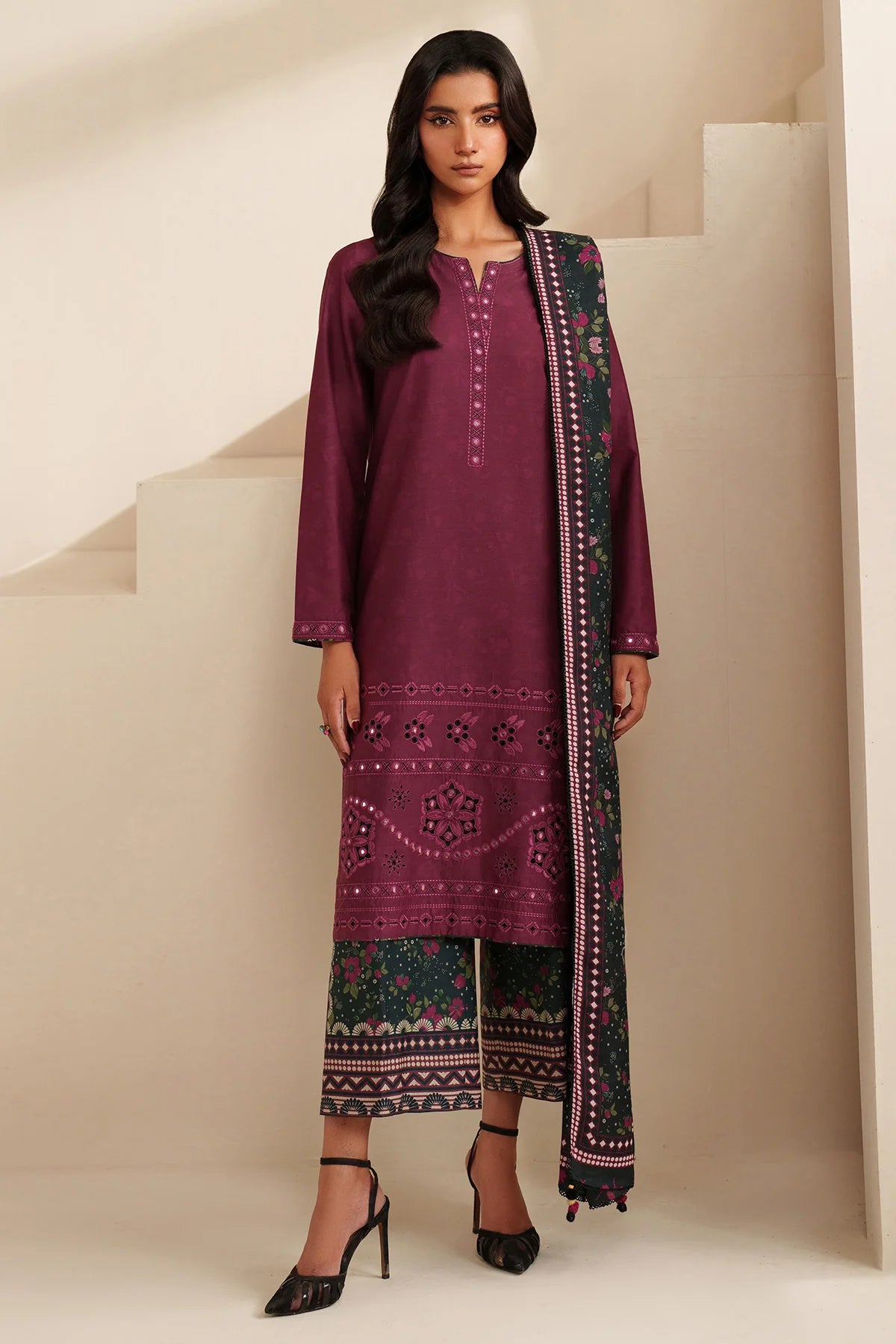 JZ-UW-D0225-0 | EMBROIDERED PREMIUM VISCOSE | Jazmin