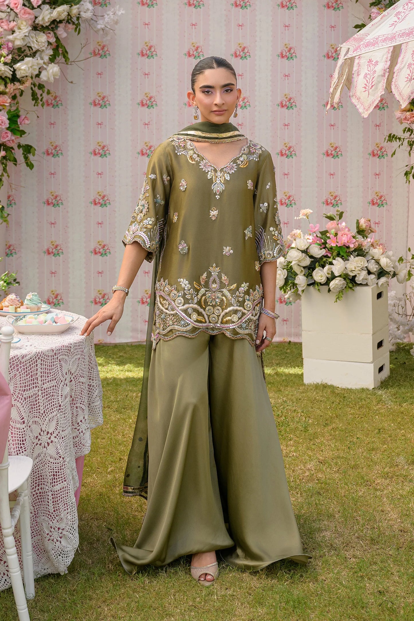 Earthy Green |  Siara Eid Luxe '26 | Flairs Studio