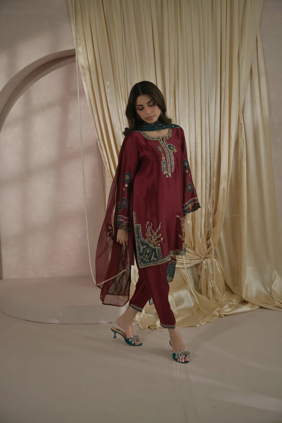 ROSA TEAL FULL SET | ZEINA FESTIVE FORMALS | NIMRAH HAFSA