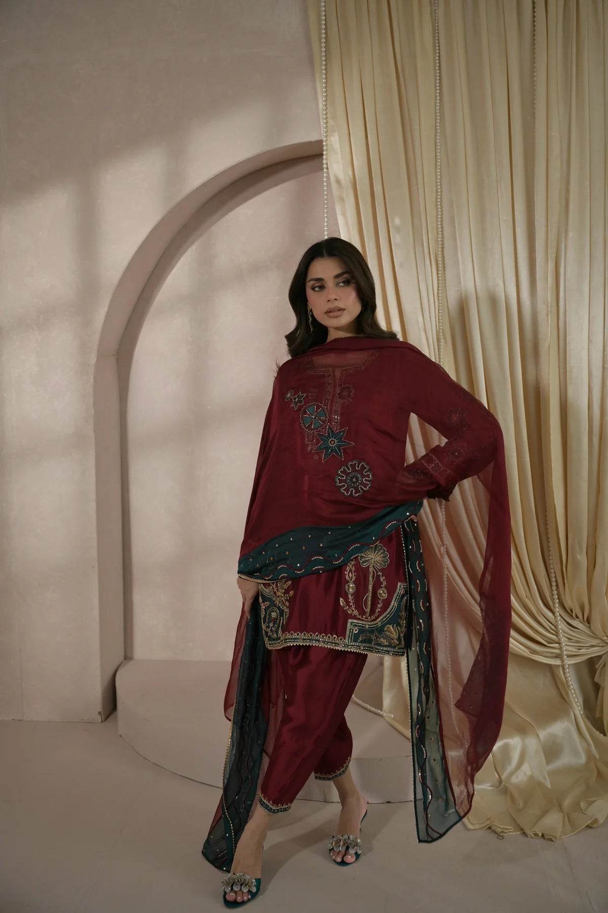 ROSA TEAL FULL SET | ZEINA FESTIVE FORMALS | NIMRAH HAFSA