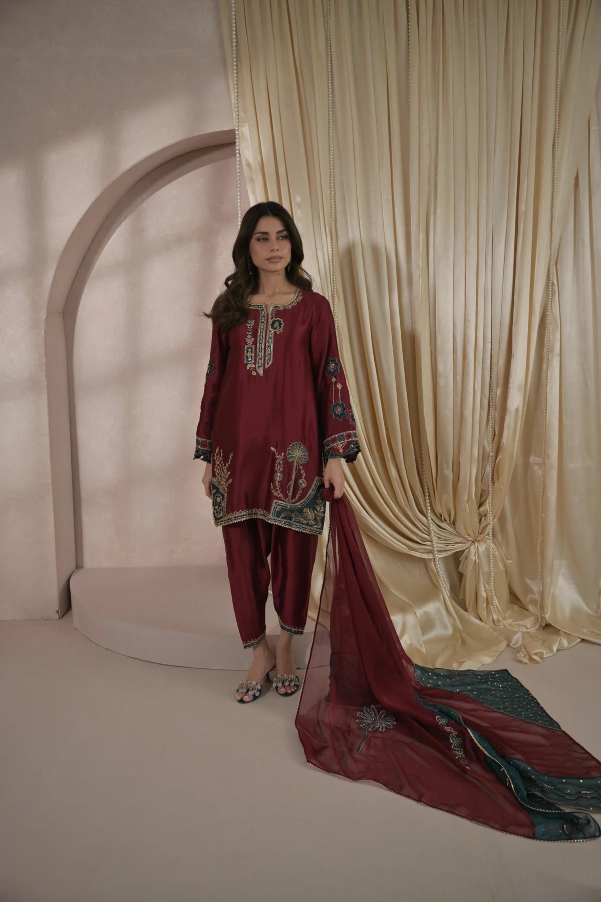 ROSA TEAL FULL SET | ZEINA FESTIVE FORMALS | NIMRAH HAFSA