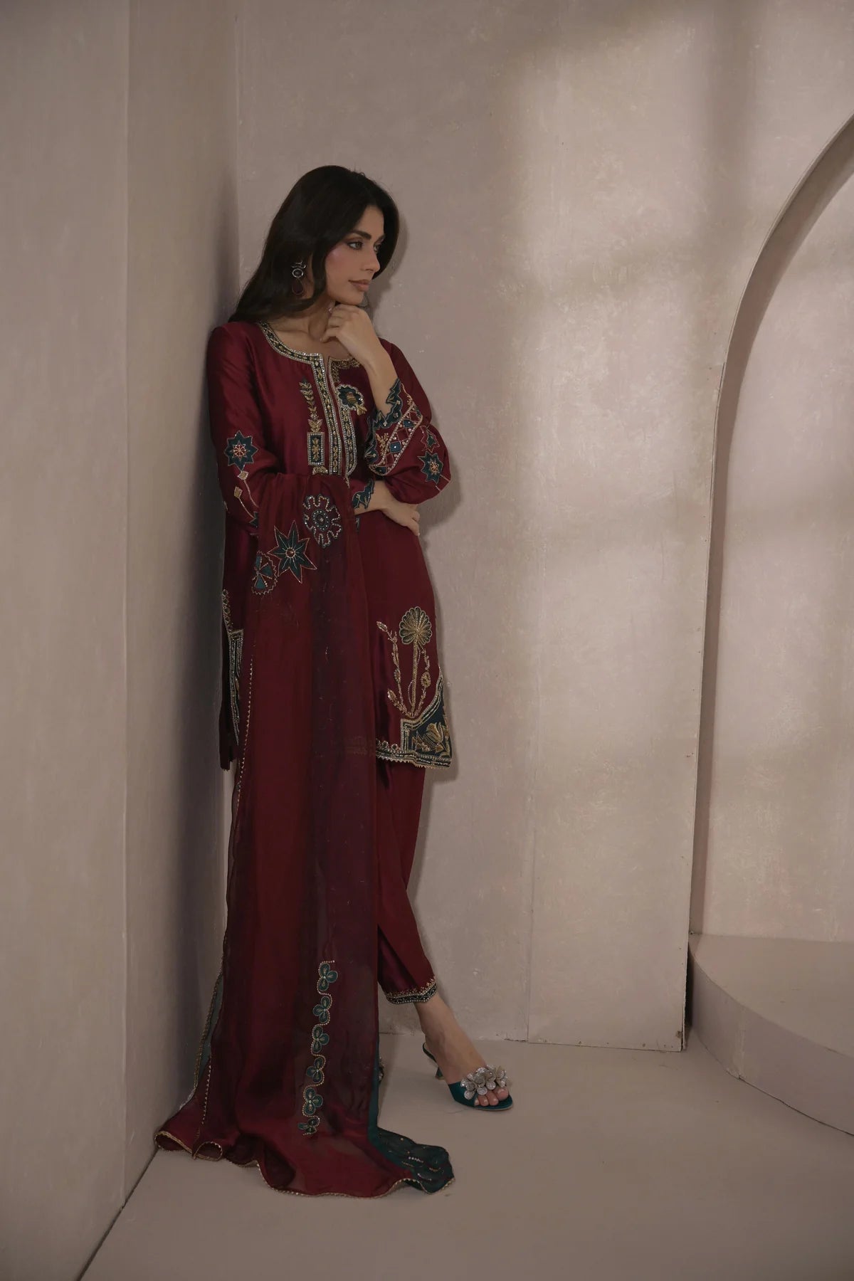 ROSA TEAL FULL SET | ZEINA FESTIVE FORMALS | NIMRAH HAFSA