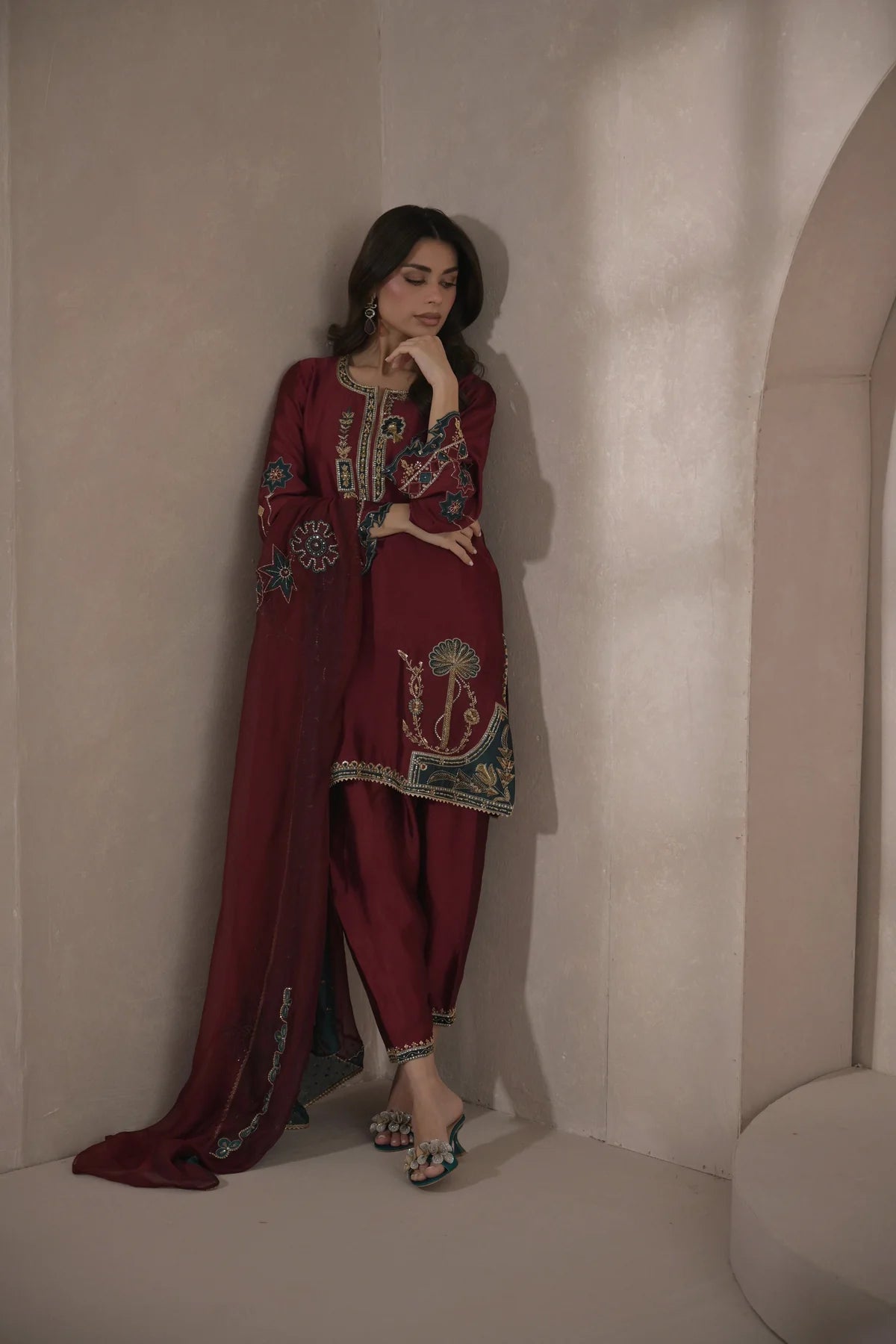 ROSA TEAL FULL SET | ZEINA FESTIVE FORMALS | NIMRAH HAFSA