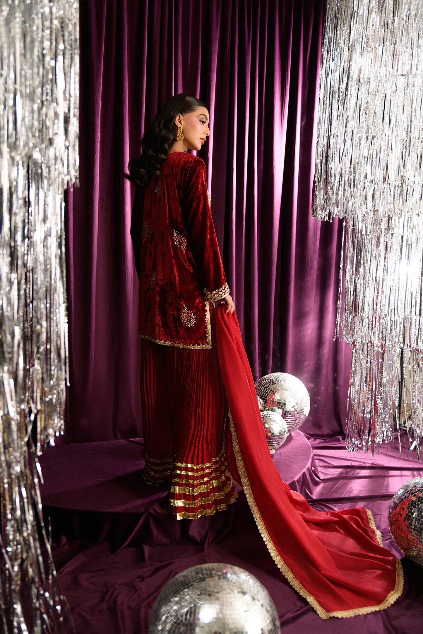 Cranberry | Mara Velvet Luxe '25 | Flairs Studio