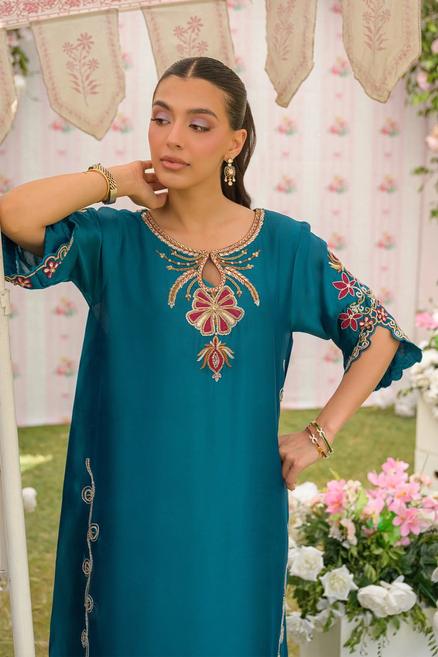 Teal Paradise |  Siara Eid Luxe '26 | Flairs Studio