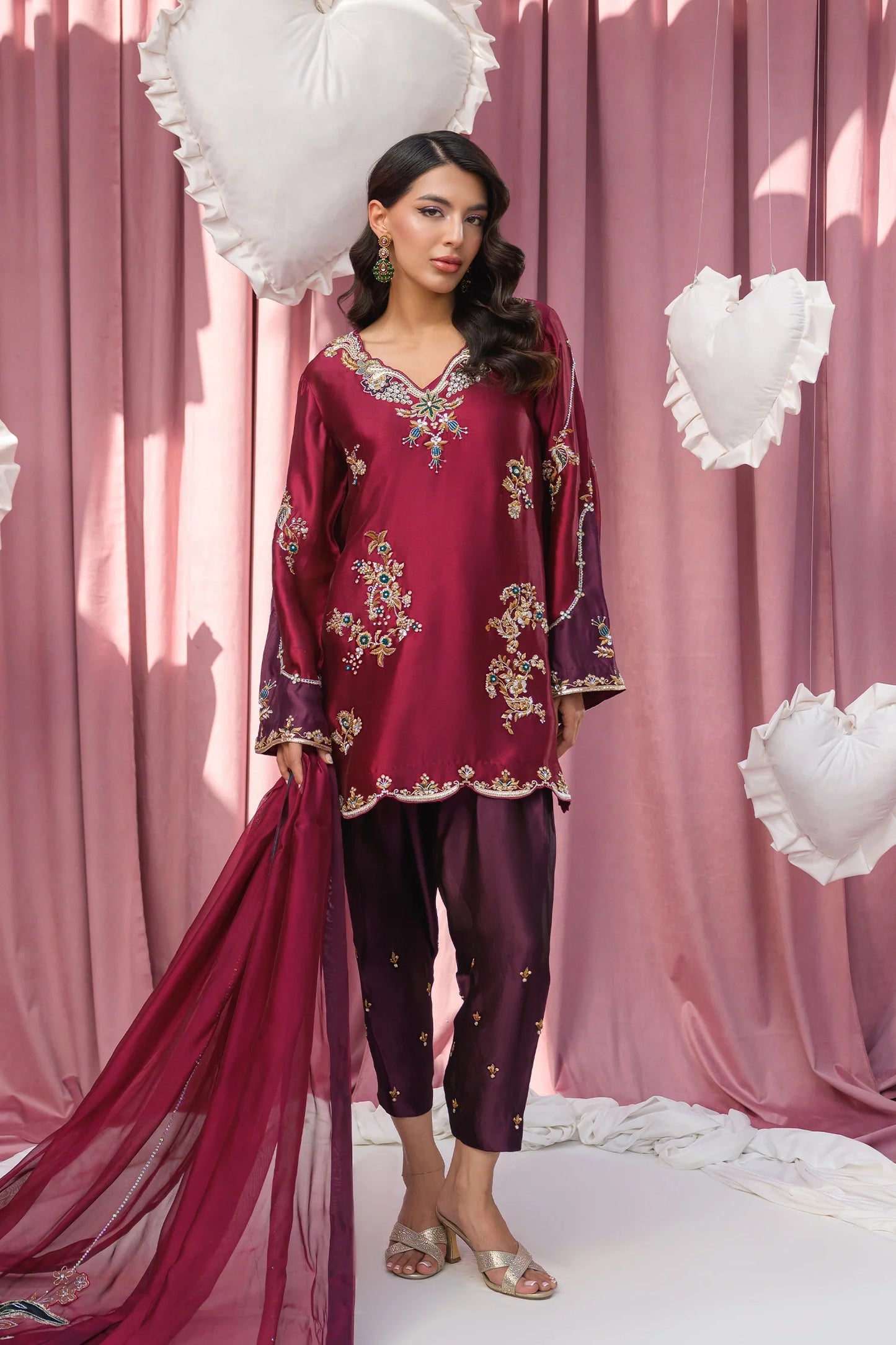 Burgundy |  Eid Duo '26 | Flairs Studio
