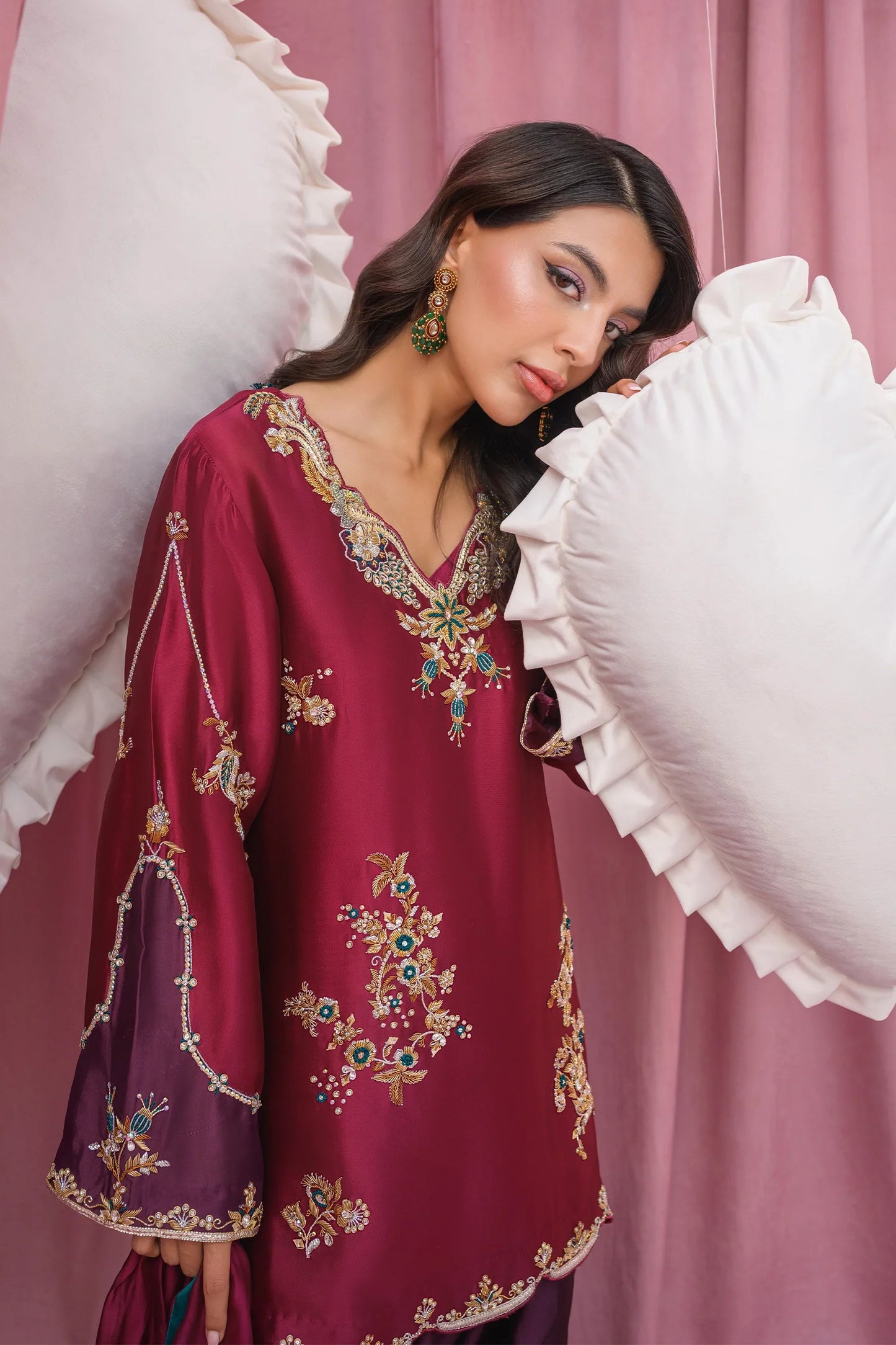 Burgundy |  Eid Duo '26 | Flairs Studio