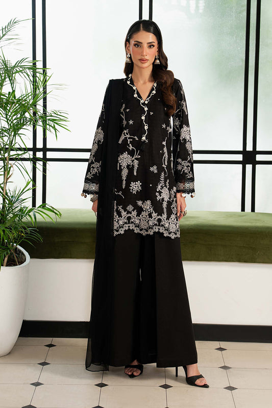 DW-MN26-08 | 3 Piece Embroidered Dobby Lawn Suit | MARIA.B