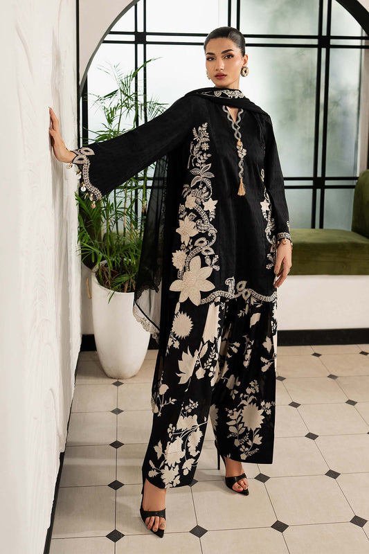 DW-MN26-10 | 3 Piece Embroidered Dobby Lawn Suit | MARIA.B