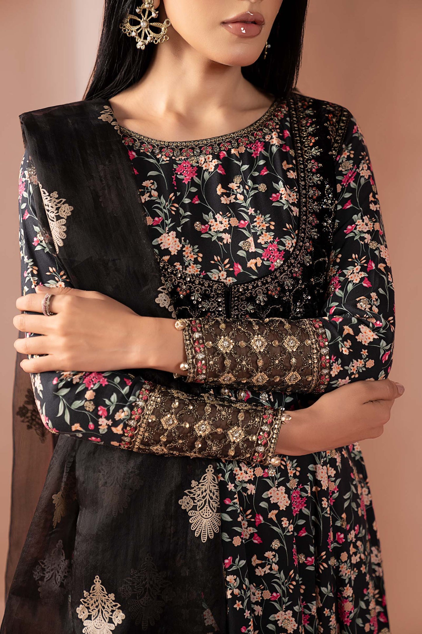 DW-W24-152R1-Black Printed | Luxury Pret | MARIA.B