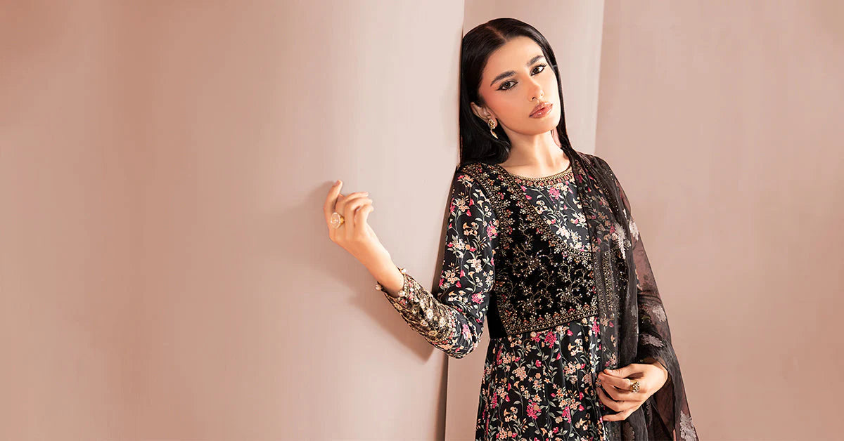 DW-W24-152R1-Black Printed | Luxury Pret | MARIA.B