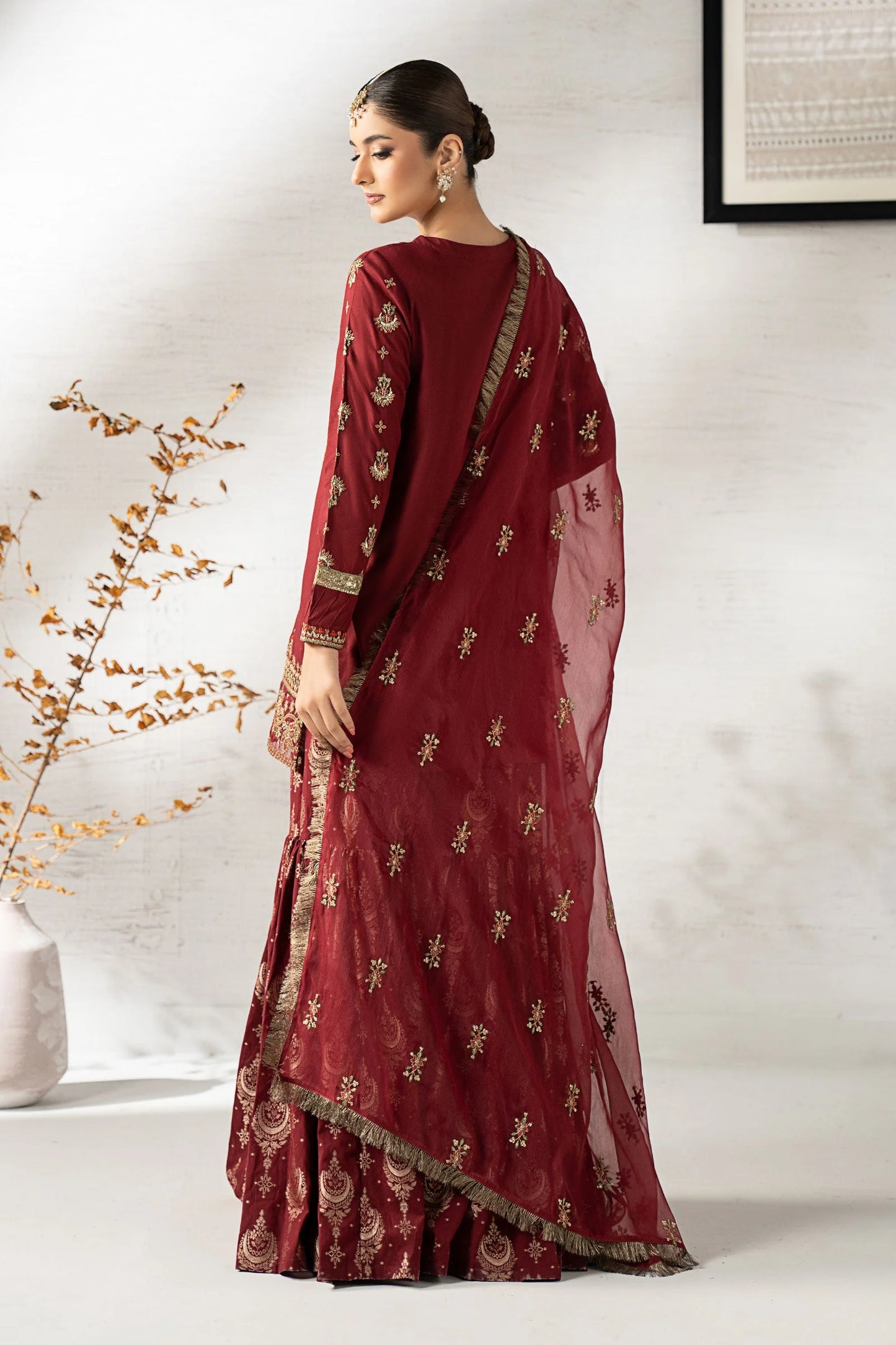 DW-W24-25R1-Maroon | Luxury Pret | MARIA.B