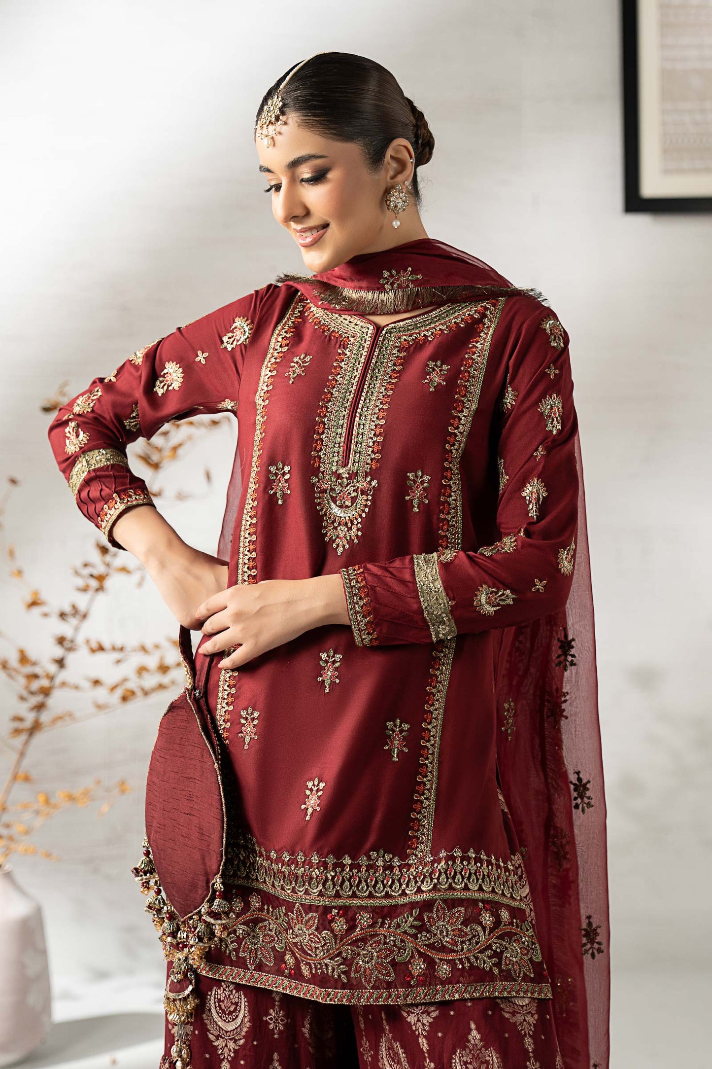 DW-W24-25R1-Maroon | Luxury Pret | MARIA.B