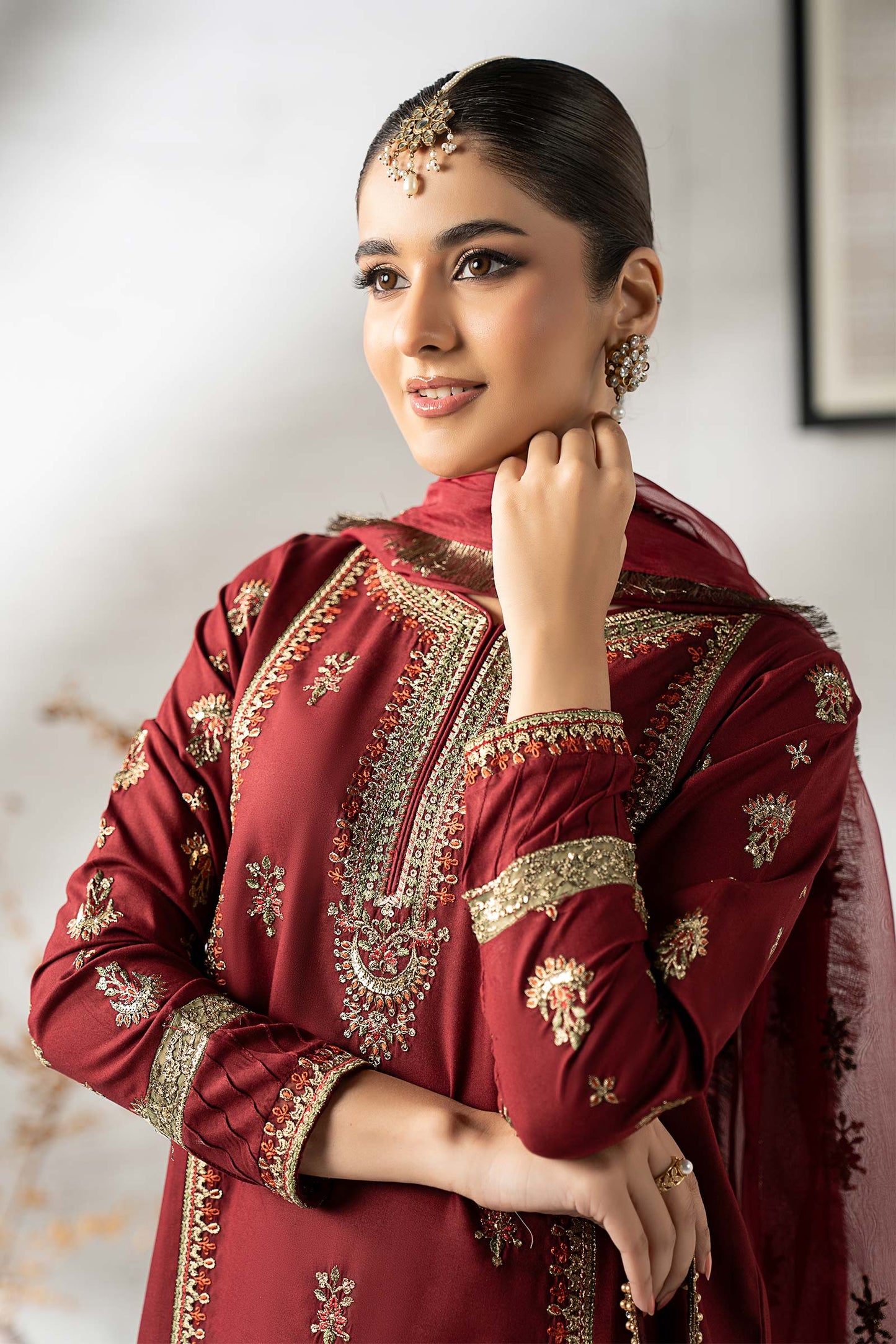 DW-W24-25R1-Maroon | Luxury Pret | MARIA.B