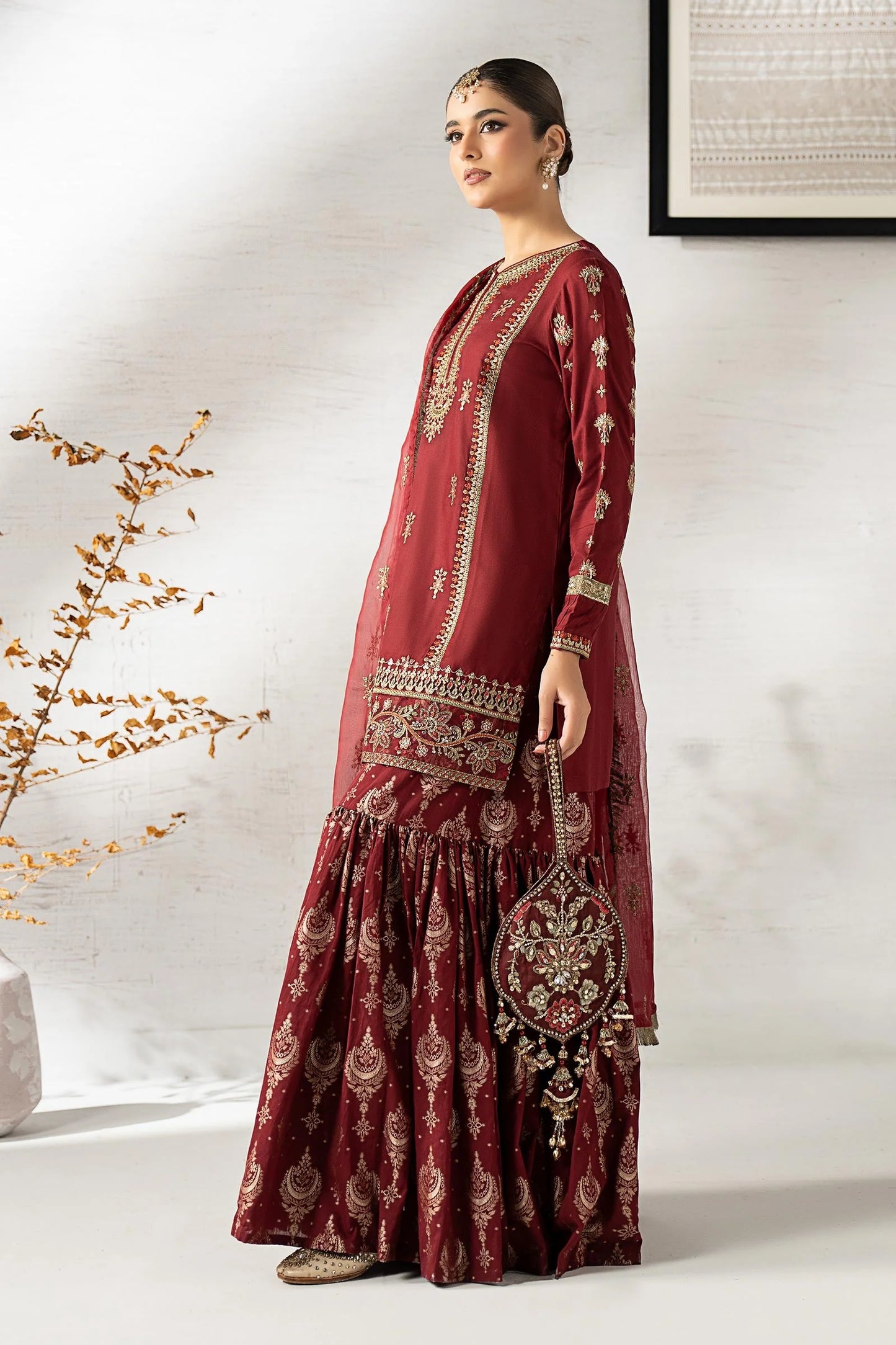 DW-W24-25R1-Maroon | Luxury Pret | MARIA.B