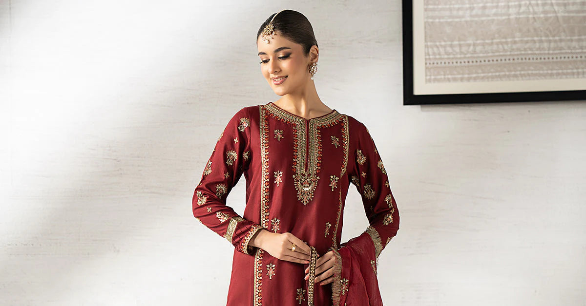 DW-W24-25R1-Maroon | Luxury Pret | MARIA.B