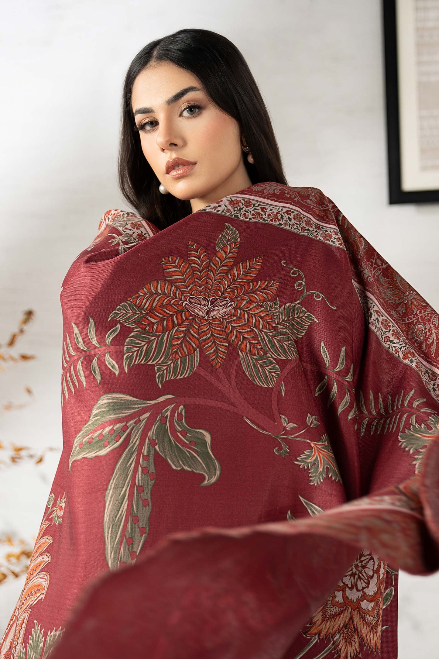 DW-W25-06-Maroon | Luxury Pret | MARIA.B