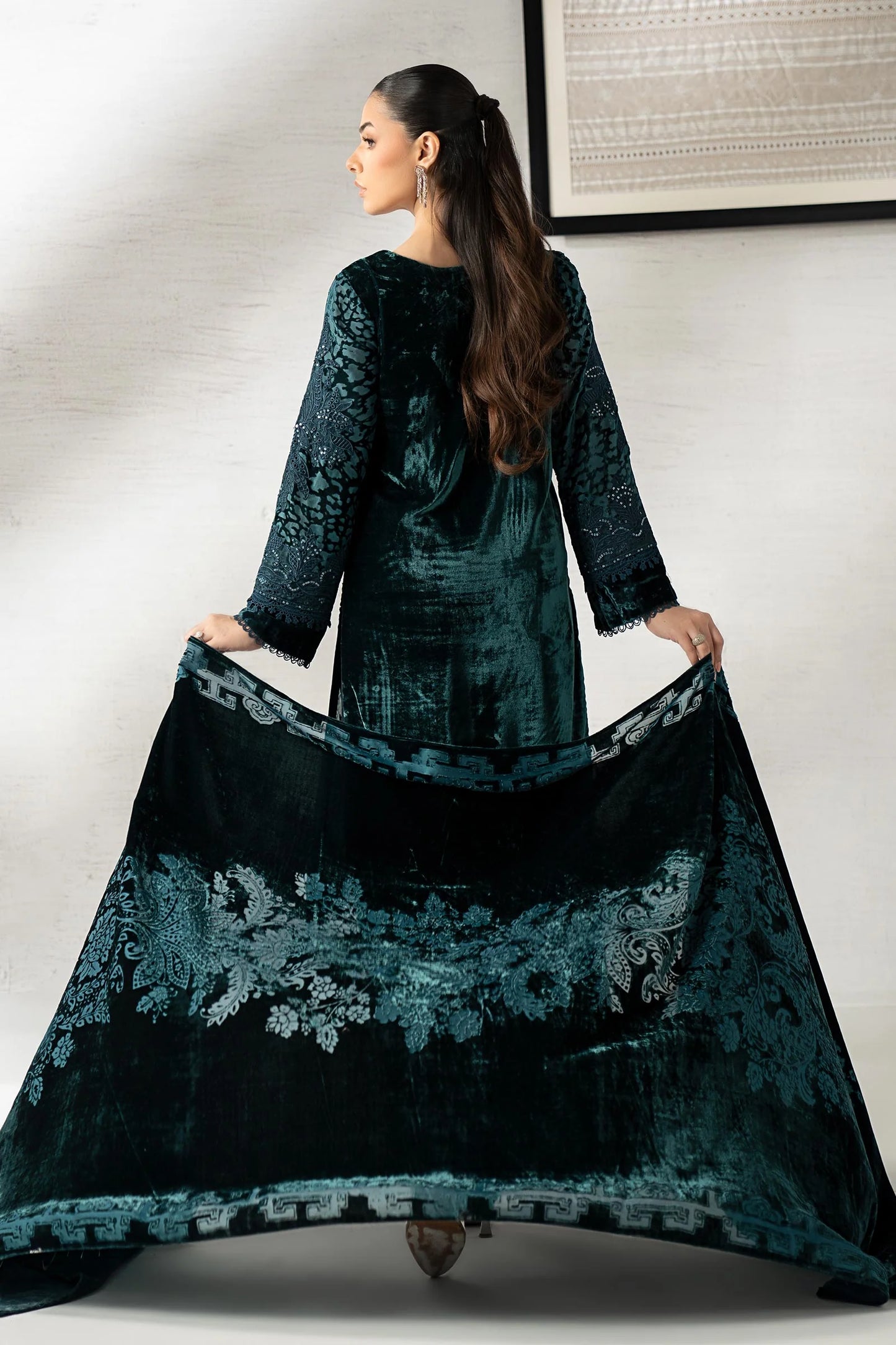 DW-W25-19-Teal | Luxury Pret | MARIA.B