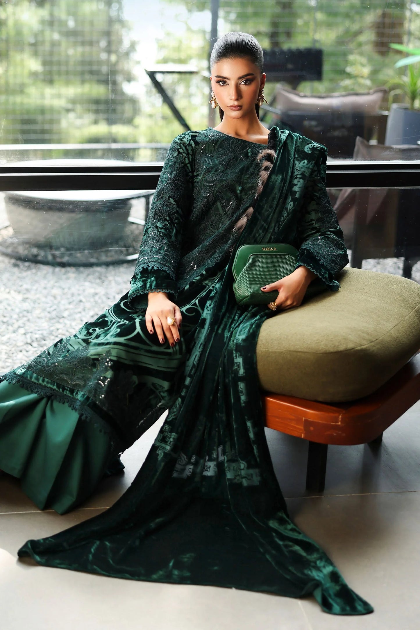 DW-W25-19-Green | Luxury Pret | MARIA.B