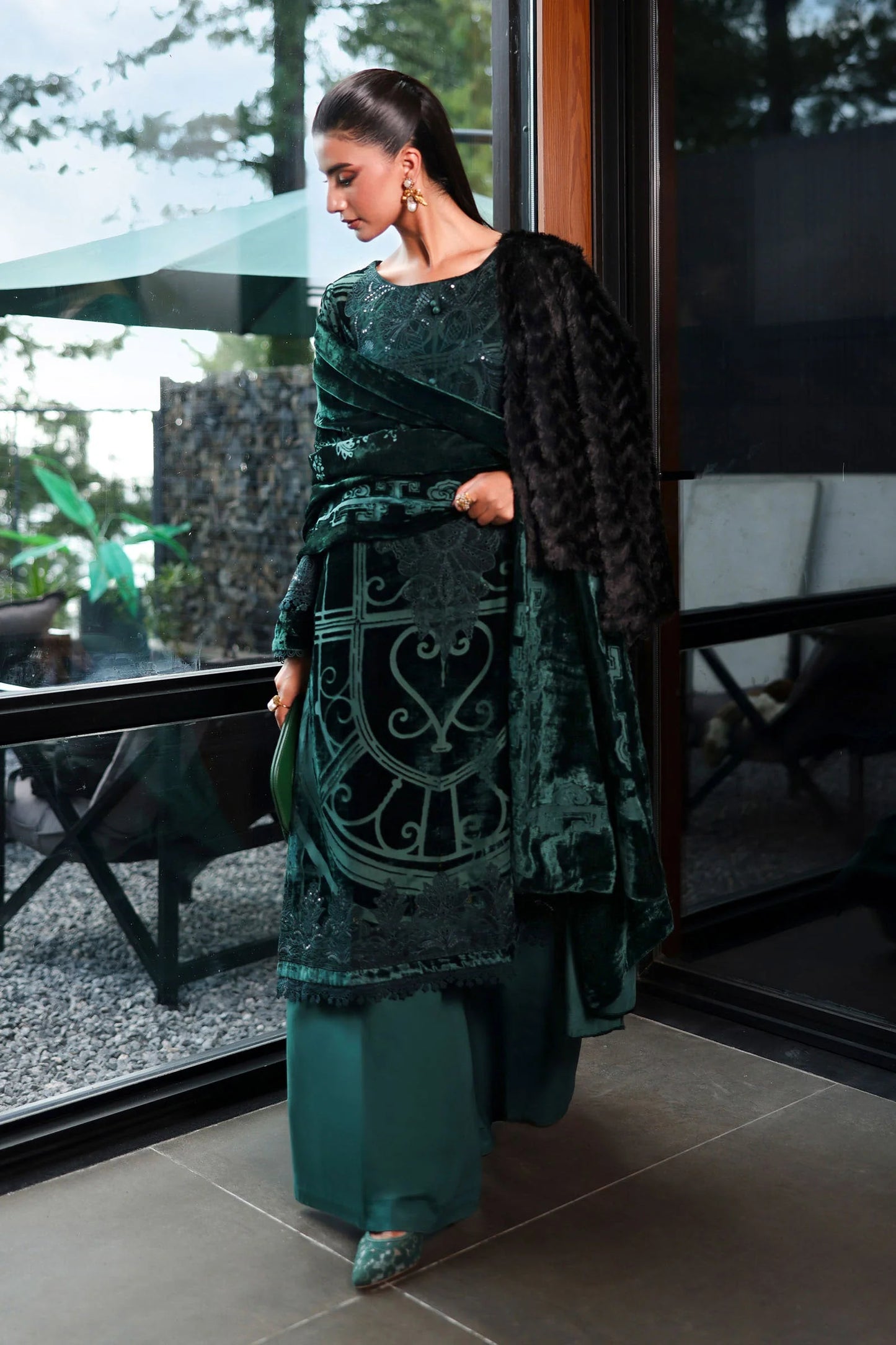 DW-W25-19-Green | Luxury Pret | MARIA.B