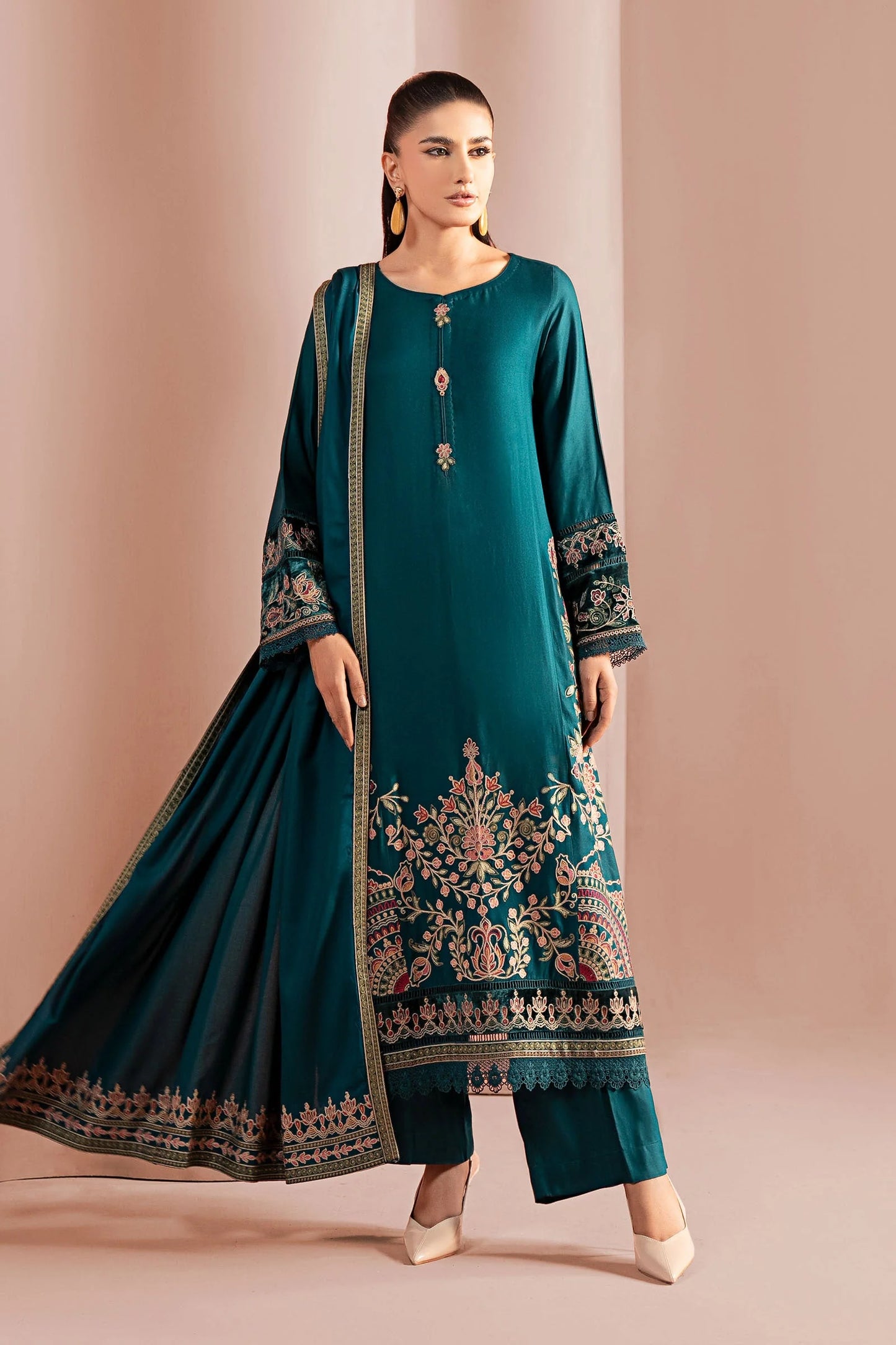 DW-W25-36-Teal | Luxury Pret | MARIA.B