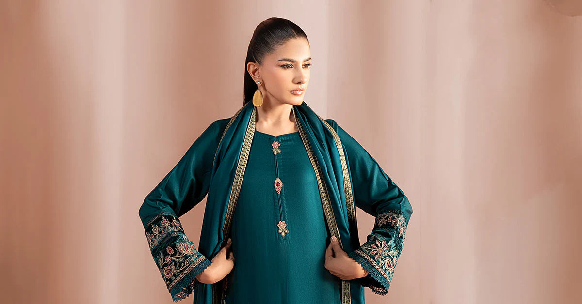 DW-W25-36-Teal | Luxury Pret | MARIA.B