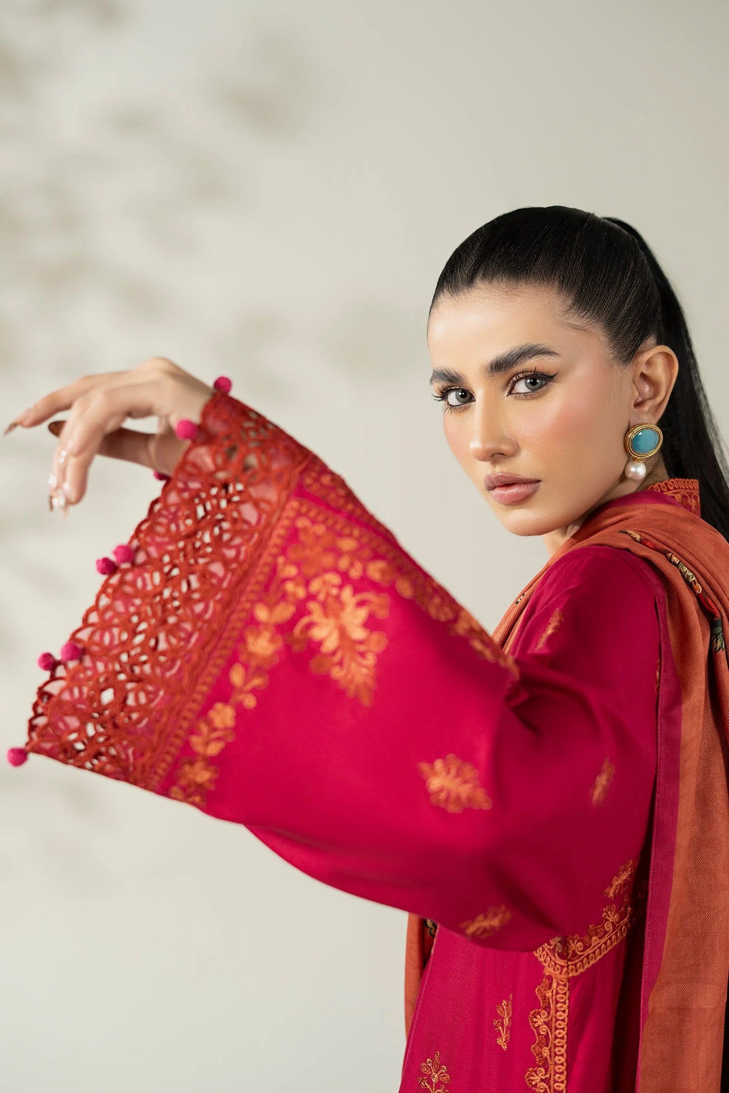 DW-W25-46-Hot Pink | Luxury Pret | MARIA.B