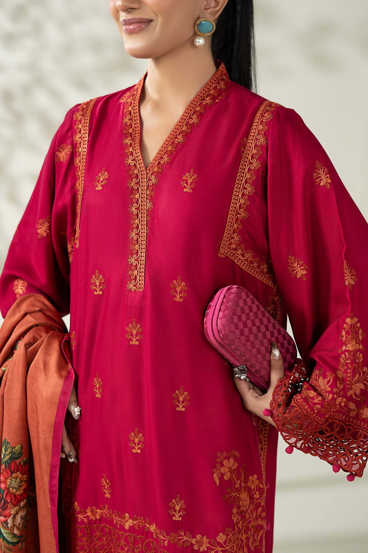 DW-W25-46-Hot Pink | Luxury Pret | MARIA.B