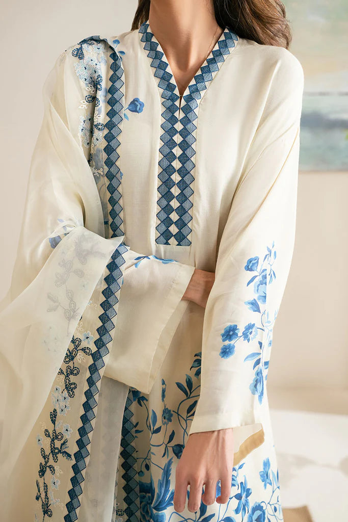 GARDENIA GRACE-2PC (SHIRT & DUPATTA) | EXCLUSIVE PRET | Cross Stitch