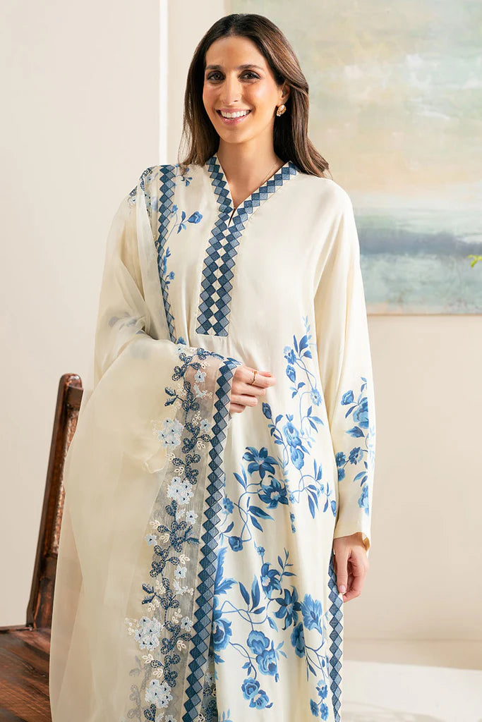 GARDENIA GRACE-2PC (SHIRT & DUPATTA) | EXCLUSIVE PRET | Cross Stitch