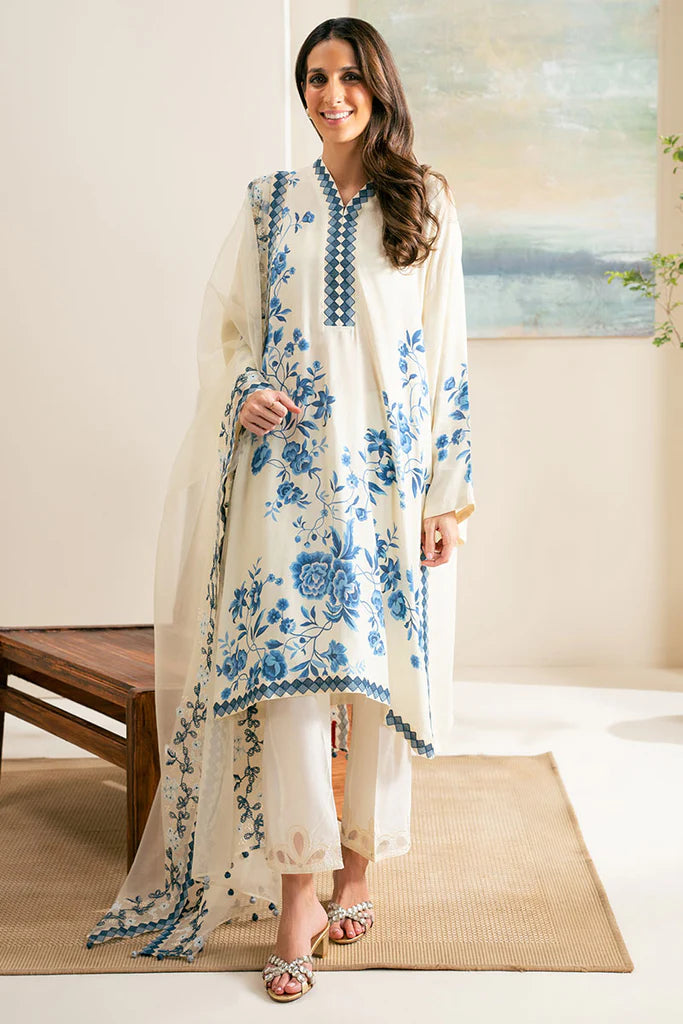 GARDENIA GRACE-2PC (SHIRT & DUPATTA) | EXCLUSIVE PRET | Cross Stitch