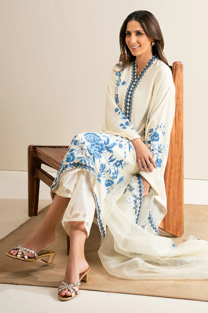 GARDENIA GRACE-2PC (SHIRT & DUPATTA) | EXCLUSIVE PRET | Cross Stitch