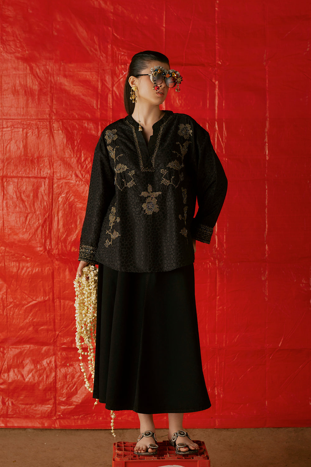 BLACK | E0624/119/901 | Boho Look Book | Ethnc