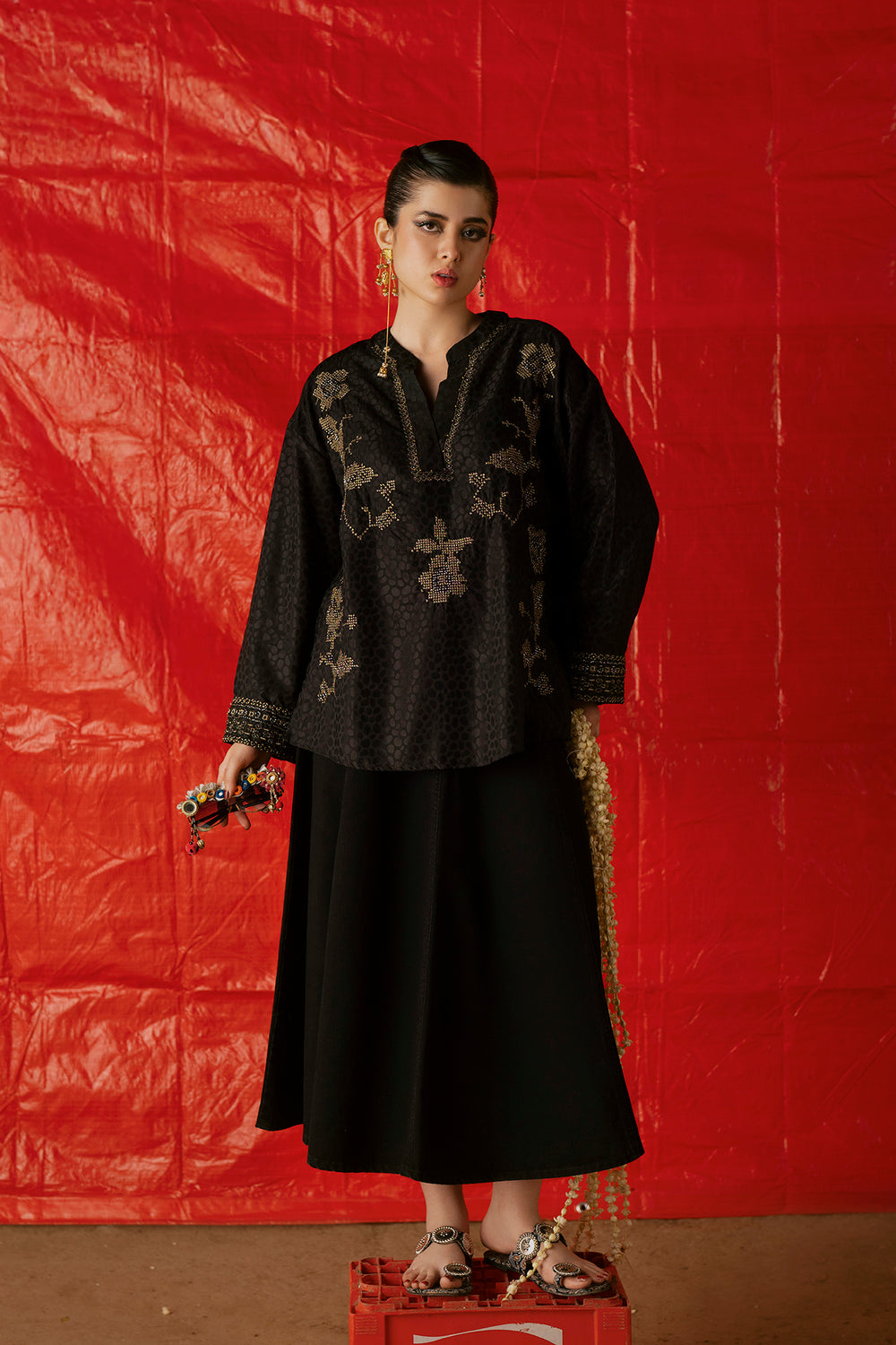 BLACK | E0624/119/901 | Boho Look Book | Ethnc