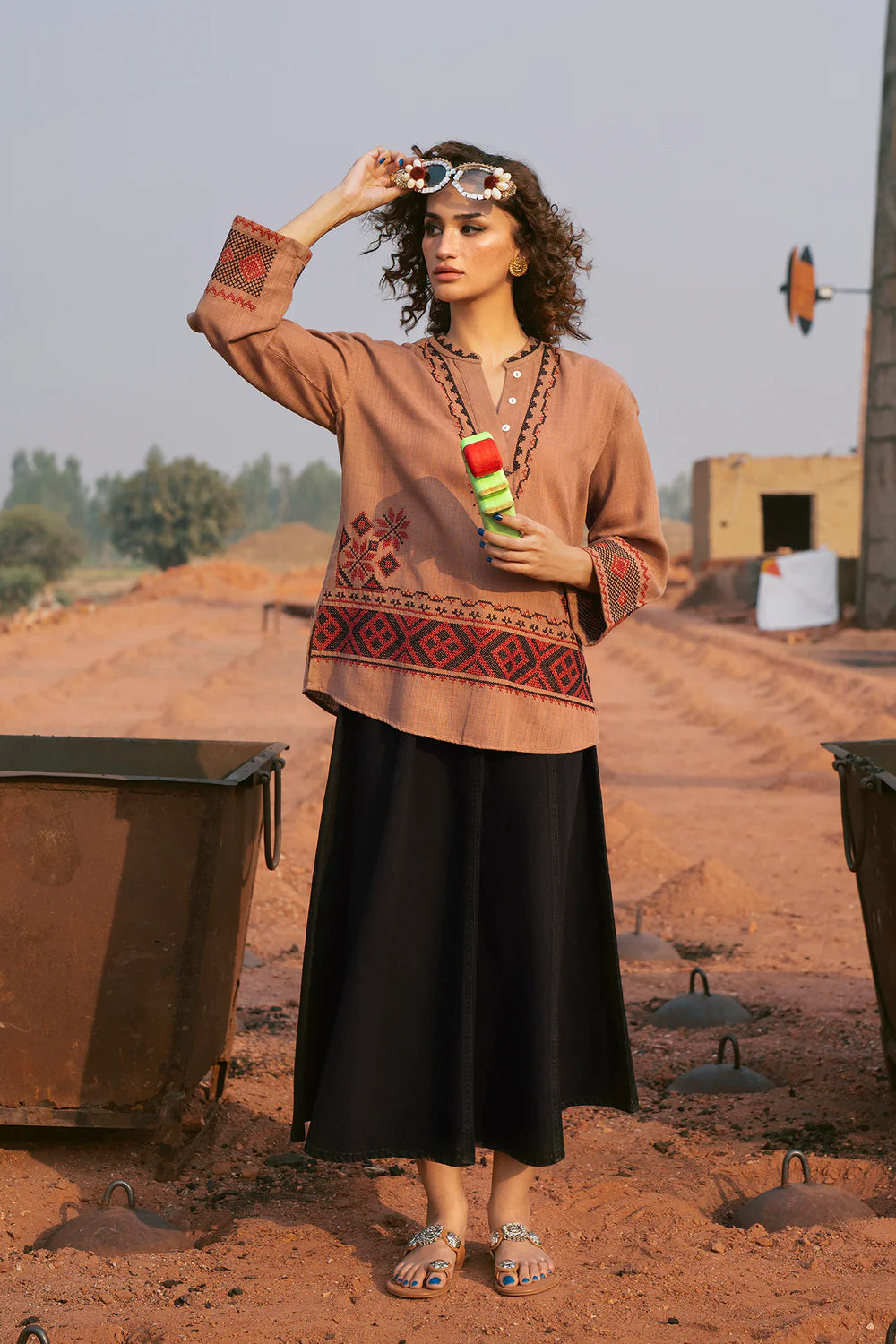 CHOCOLATE BROWN | E0659/119/804 | Boho Look Book | Ethnc