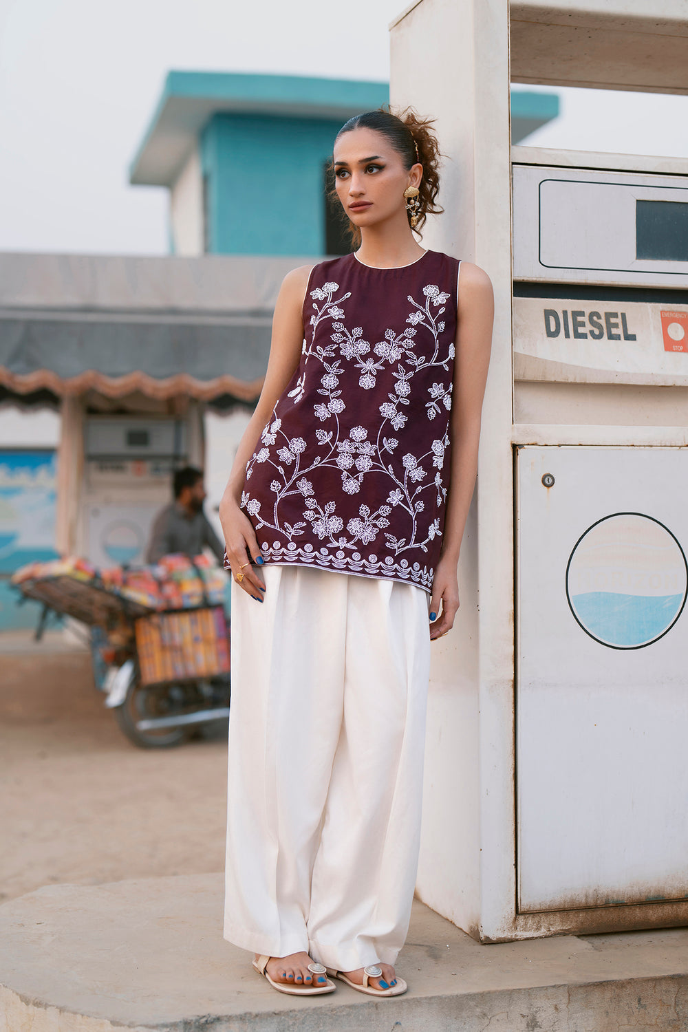 DARK BROWN | E0676/119/317 | Boho Look Book | Ethnc