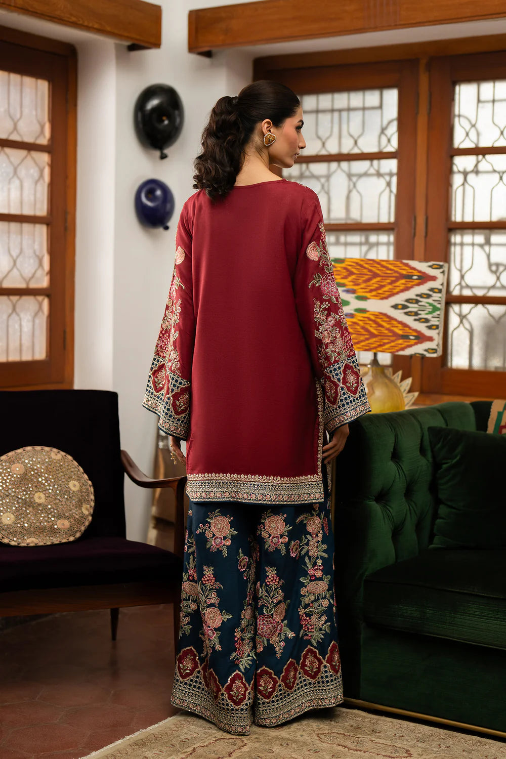 MAROON | E0758/104/303 | BOUTIQUE COLLECTIONS| ETHNC